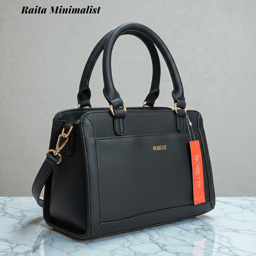 Premium Leather Handbag- Rosetti